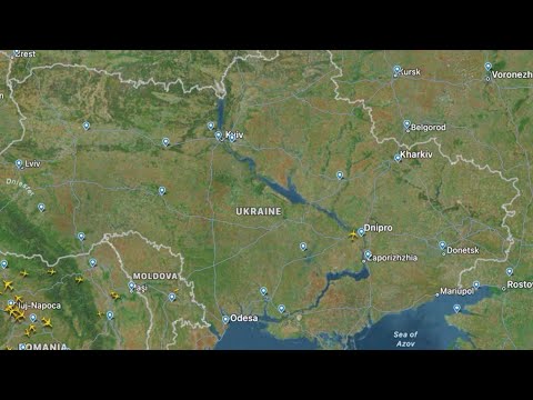Plane flying over Ukraine
