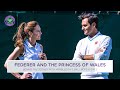 Roger Federer and The Princess of Wales Meet Wimbledon's Ball Boys & Girls