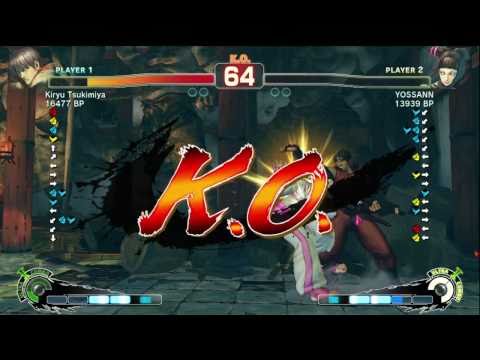 Kiryu Tsukimiya [Guy] vs YOSSANN [Juri] 1/2 SSF4 Japanese Online Ranked Matches - TRUE-HD