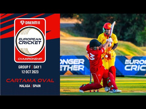 🔴 Dream11 European Cricket Championship, 2023 | Group F - Day 1 | T10 Live European Cricket