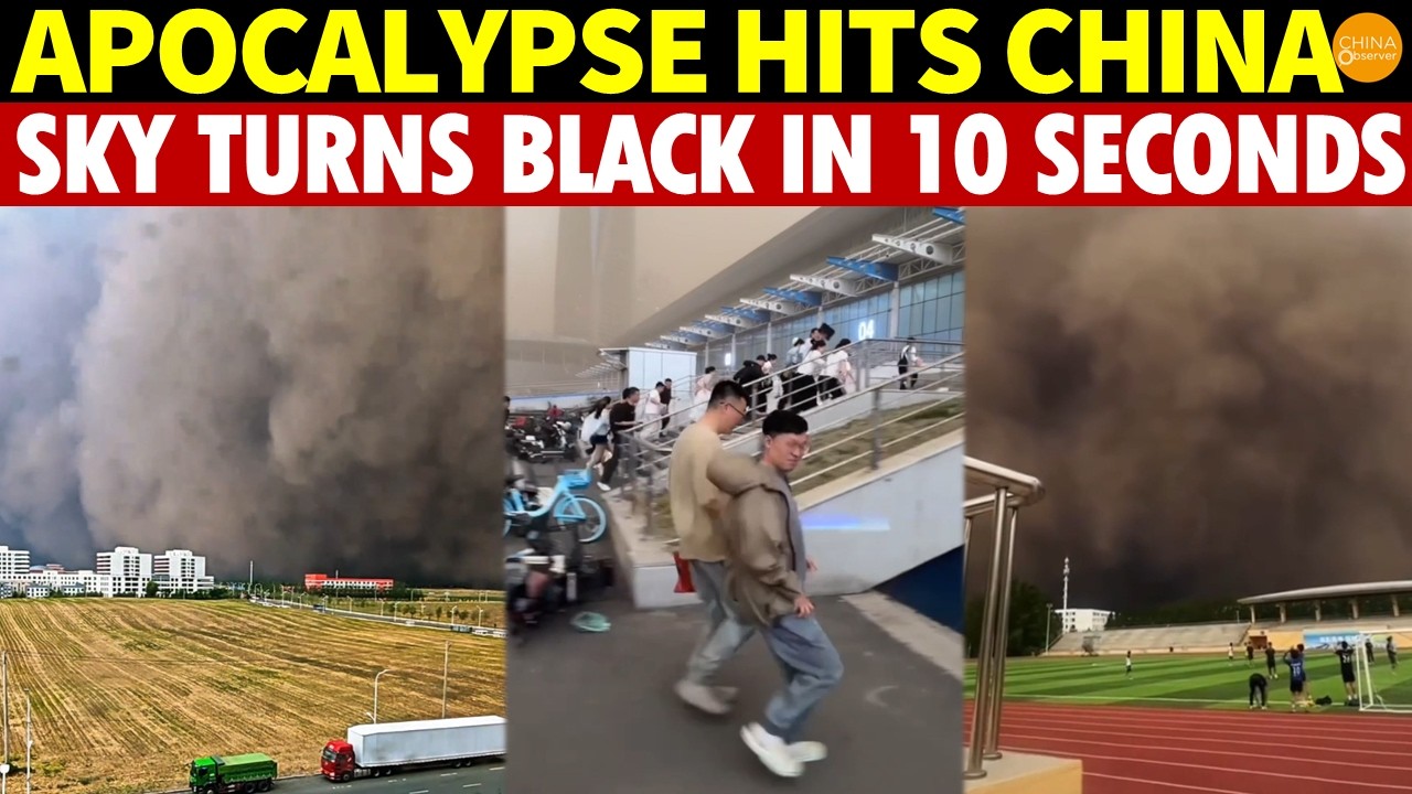 APOCALYPSE Hits China! Sky Turns Black in JUST 10 Seconds — Rare Dust Storms, Tornadoes Smash City