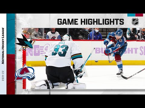 Sharks @ Avalanche 11/13/21 | NHL Highlights