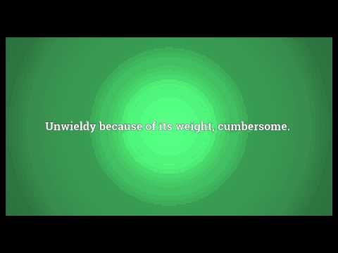 image-What is the verb for cumbrous?