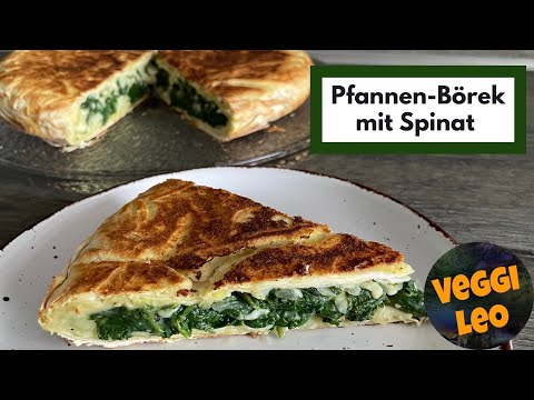 Knuspriges Pfannen Börek mit Spinat | vegan mit wenig Zutaten