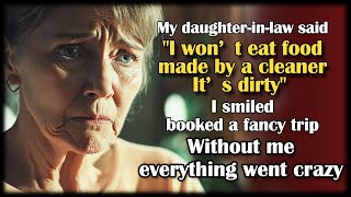 My DIL said she wouldn't eat food made by a cleaner, so I left—one month later, she called me crying
