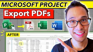 Microsoft Project Export to PDF (Including Gantt Chart) | Microsoft Project Tutorial
