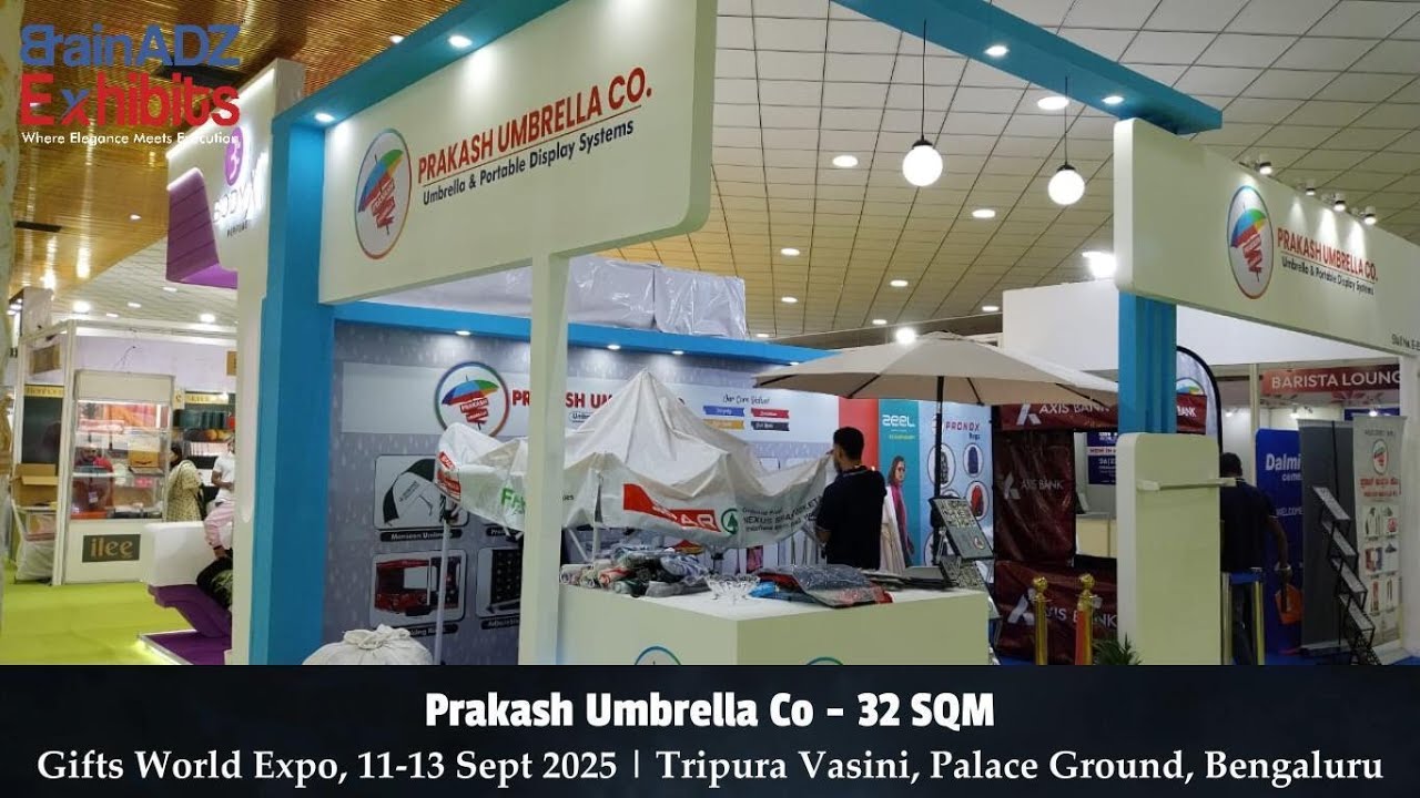Prakash Umbrella Co at Gifts World Expo 2025 – Designed & Built by BrainADZ Exhibits