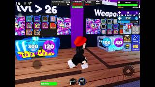 Playing  a game in roblox all of us are dead