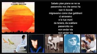 CLAUDIO BAGLIONI - Sabato pomeriggio