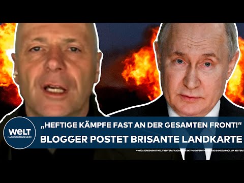 PUTINS KRIEG: "Heftige Kämpfe fast an der gesamten Front!" Militärblogger postet brisante Landkarte
