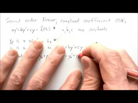 Introduction to 2nd Order Constant Coefficient Linear ODEs