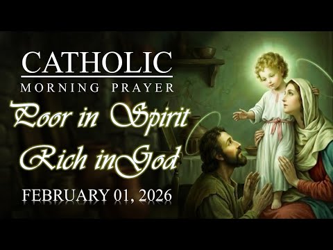 CATHOLIC MORNING PRAYER | Poor in Spirit, Rich in God🙏| February 1, 2026 | @SacredEchoesofGrace