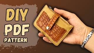 🔴PDF pattern + How to Make a Premium Leather Wallet from Scratch | DIY Tutorial