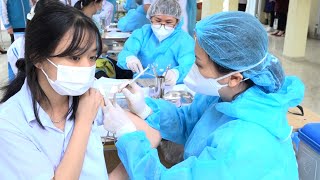 Thành phố Tam Điệp triển khai chiến dịch tiêm vaccine phòng COVID-19 cho nhóm đối tượng là học sinh cấp THCS trên địa bàn