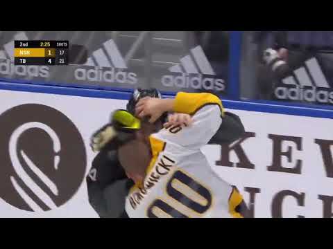 Pat Maroon and Mark Borowiecki Fight | Nashville Predators vs Tampa Bay Lightning 1-30-21
