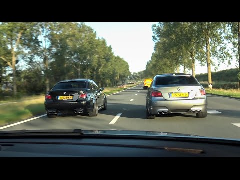 Rideout 3x BMW M5 E60 with EISENMANN RACE Exhaust! Rev Battle, Accelerations - LEGENDARY V10 SOUND!!