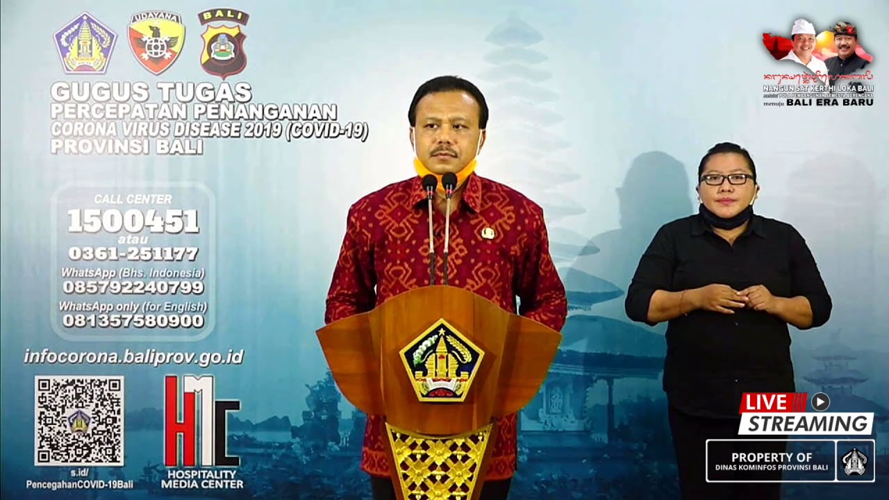 Siaran Pers Perkembangan Penanggulangan COVID–19 Provinsi Bali per 29 April 2020
