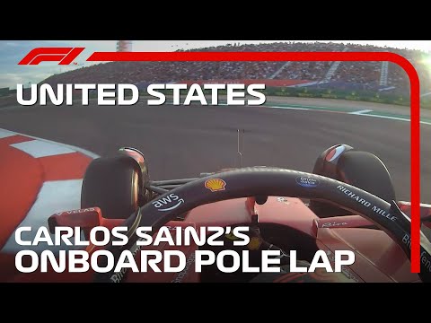 Carlos Sainz's Onboard Pole Lap | 2022 United States Grand Prix | Pirelli