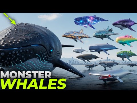 Bio Accurate Bloop vs Space Blue Whale vs Space Bloop  | SCP Monster Whales Size Comparison 3D
