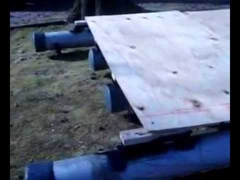 Homemade Pvc pontoon boat