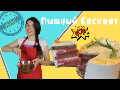 Настоящий пышный бисквит без сахара, без яиц, без лактозы, веганский | Рецепт