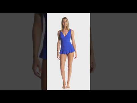 Profile by Gottex Origami V Neck Swimdress | SwimOutlet.com