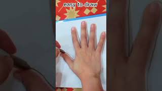 easy to draw hand print turkey #easydrawing #youtubeshort #short #turkeybird