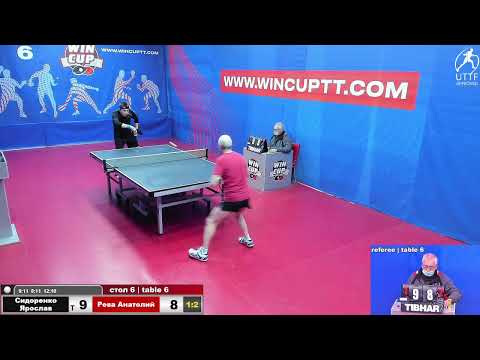 Сидоренко Ярослав 1-3 Рева Анатолий Турнир Восток 7 WINCUP 11.01.2022 Прямой эфир.Зал 6