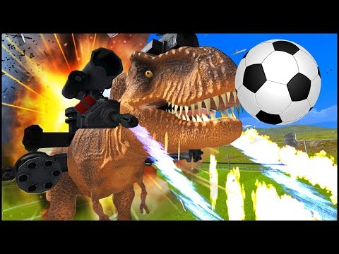 MECHA T-REX DINO-SOCCER BATTLE | Beast Battle Simulator Funny Moments