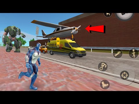 Rope Hero: Vice Town (Naxeex Airplane on Corona Van) Airplane Landing on Van - Android Gameplay HD