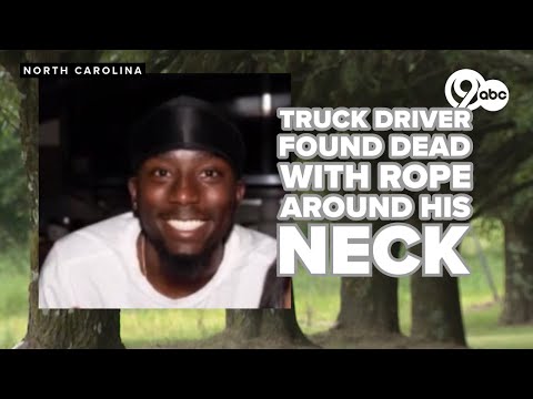 Truck driver found dead near tree with rope around his neck