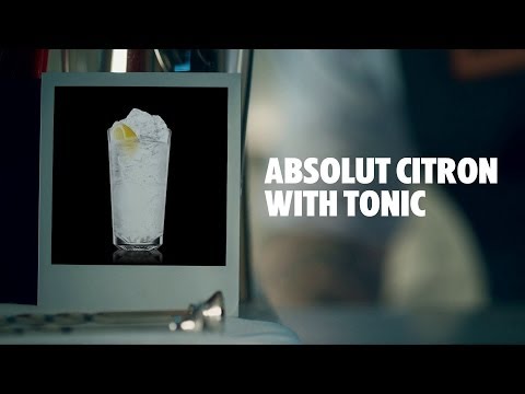 ABSOLUT CITRON WITH TONIC DRINK RECIPE - HOW TO MIX