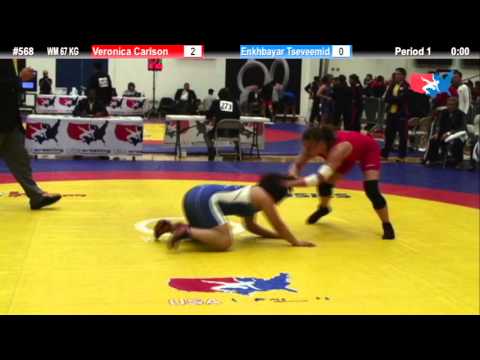67 KG QF - Veronica Carlson (NYAC) vs. Enkhbayar Tseveemid (MGL)