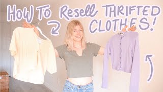 How to re-sell thrifted clothes online | Poshmark, Depop, Etsy, Shopify & Ebay | EASY THRIFT FLIPS