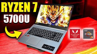 O Melhor NOTEBOOK CUSTO BENEFÍCIO 2023 !! Acer Aspire 5 Ryzen 7 5700U (UNBOXING E TESTES)