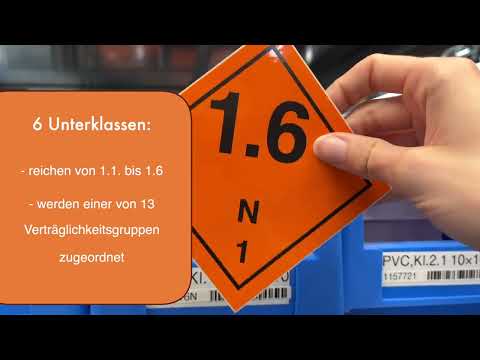 Gefahrzettel Klasse 1