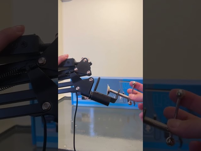 Vídeo relacionado con FIRVRE Negro Lámpara de Escritorio de Brazo Oscilante de Metal Lámpara de Mesa de Arquitecto Ajustable con Abrazadera Luz de Trabajo Multiarticulada Alta para Hogar Oficina