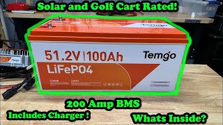 Temgo 48V 100Ah LiFePO4 Golf Cart Battery Review, Test, Disassembly -749$