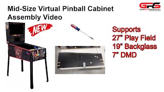Mid Size Virtual Pinball Cabinet Assembly