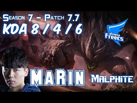 AFs MaRin MALPHITE vs KENNEN Top - Patch 7.7 KR Ranked