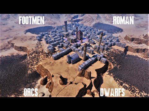 4 Kingdoms Fight For The City Of Lost Crusades - Ultimate Epic Battle Simulator