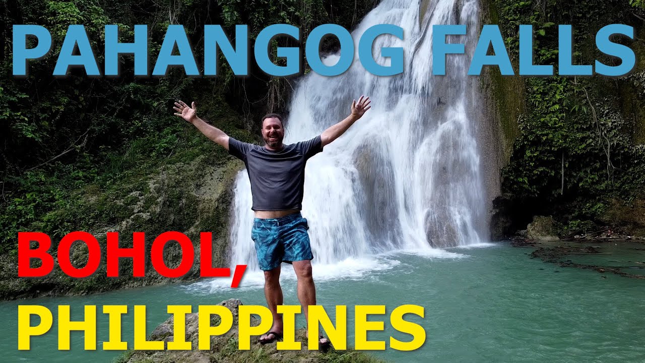 Join a tourist as he hikes to the Pahangog Twin Falls.