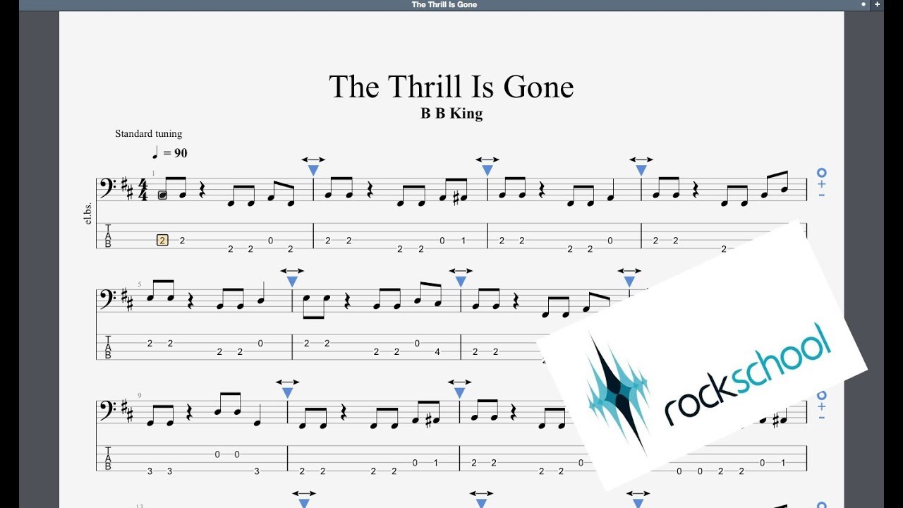 The Thrill Is Gone Rockschool Debut Grade Bass