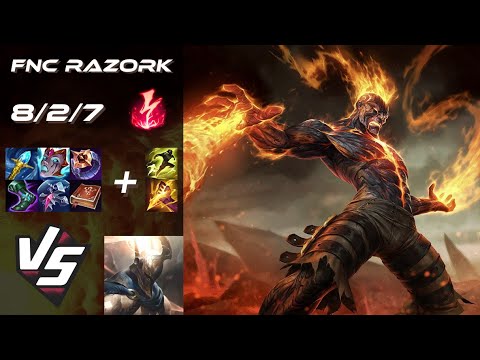 Fnatic Razork JUNGLE Brand vs Pantheon - EU Challenger Patch 25.S2.2