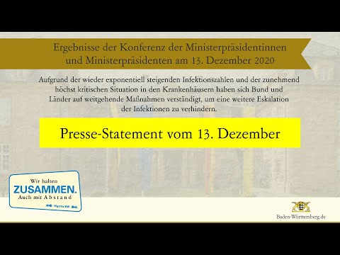 Bund und Länder einigen sich auf Lockdown ab 16. Dezember