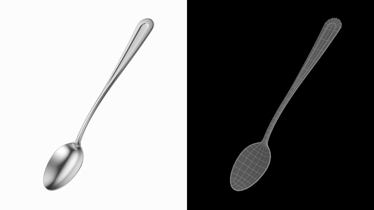 Soda Spoon Classic Cutlery 3D Model