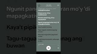 tagu-taguan By Moira Dela Torre #spotify #songlyrics #lyrics