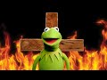 Kermit the Frog Burning on a Cross