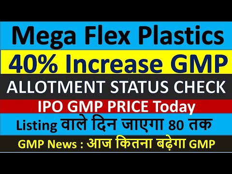 Mega Flex Plastics Limited IPO GMP Today | Mega Flex Plastics ltd IPO GMP Today | Megaflex IPO GMP