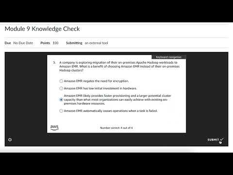 AWS Academy Data Engineering | Module 9 Knowledge Check